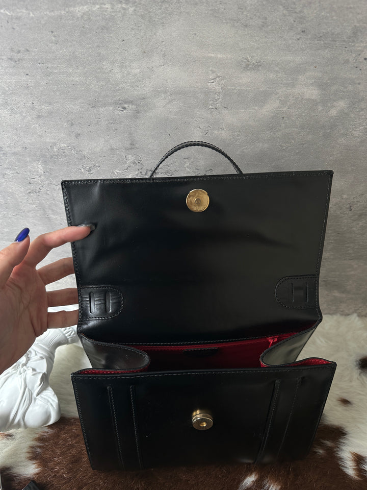 CELINE Vintage Planet Kelly 🪐🖤｜Black × Gold
