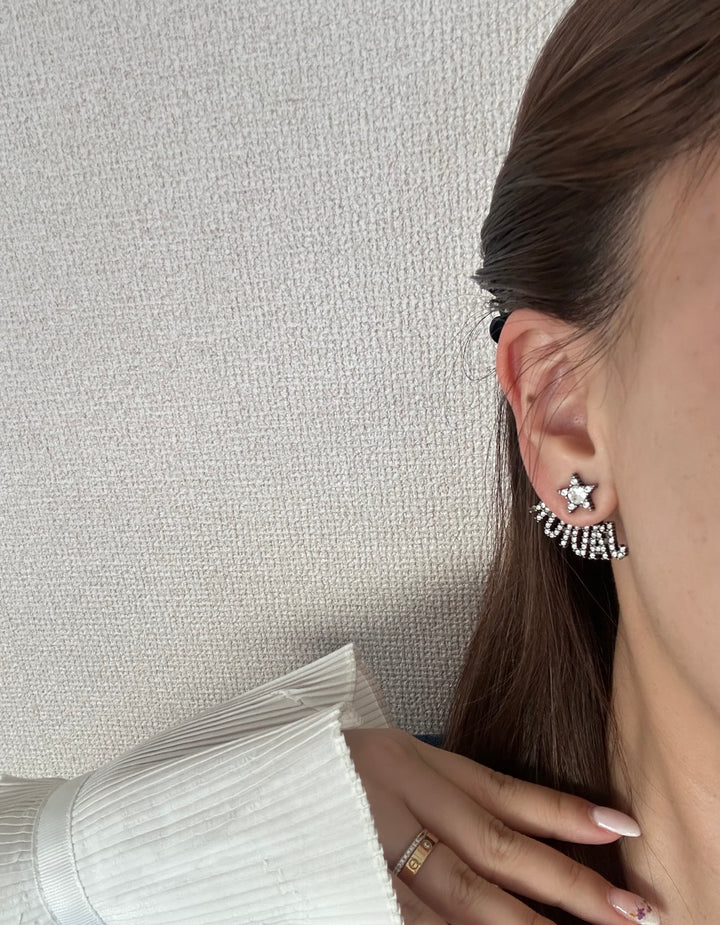 DIOR “J’ADIOR” Mismatched Bee & Star Crystal Earrings ✨｜Playful Sweet-Edge Style