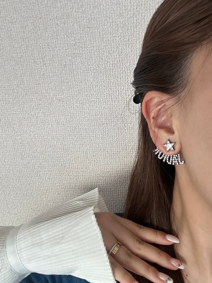 DIOR “J’ADIOR” Mismatched Bee & Star Crystal Earrings ✨｜Playful Sweet-Edge Style