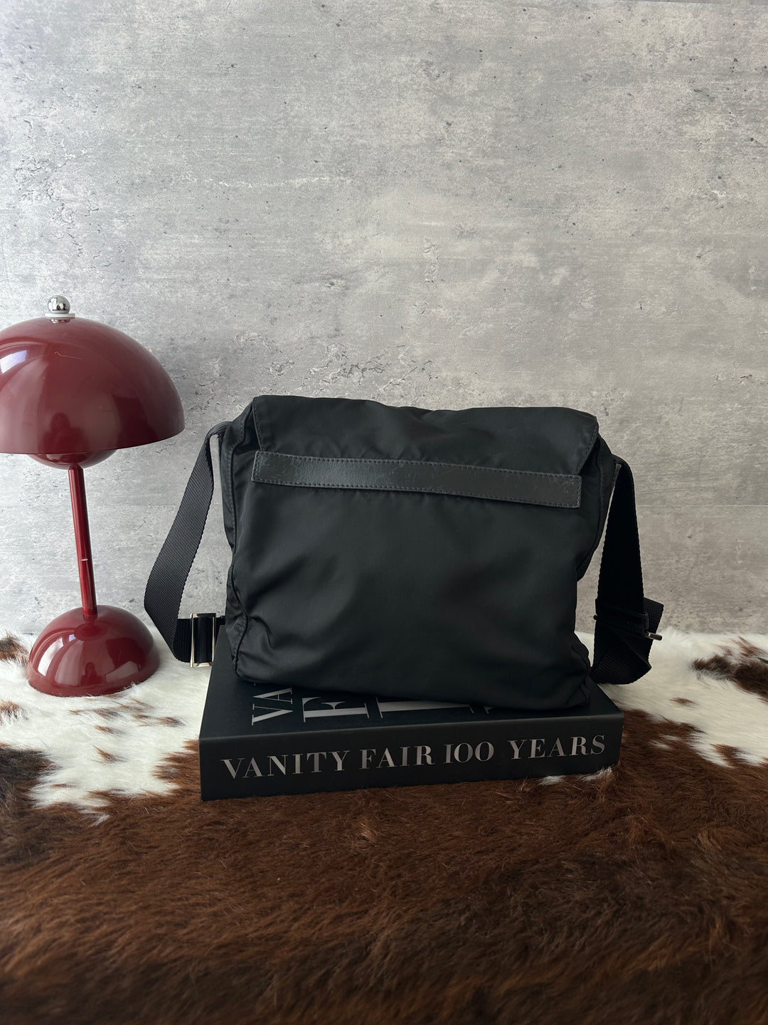 PRADA Nylon Messenger Bag 🖤✨｜Classic Black × Silver Hardware