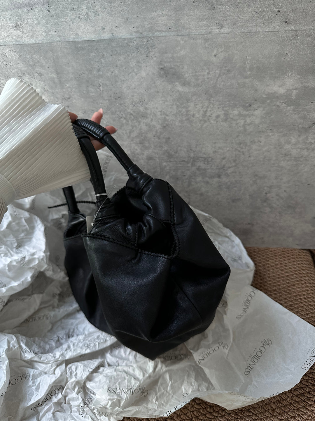 LOEWE Nappa Leather Cloud Bag (Small)｜Timeless Black Charm