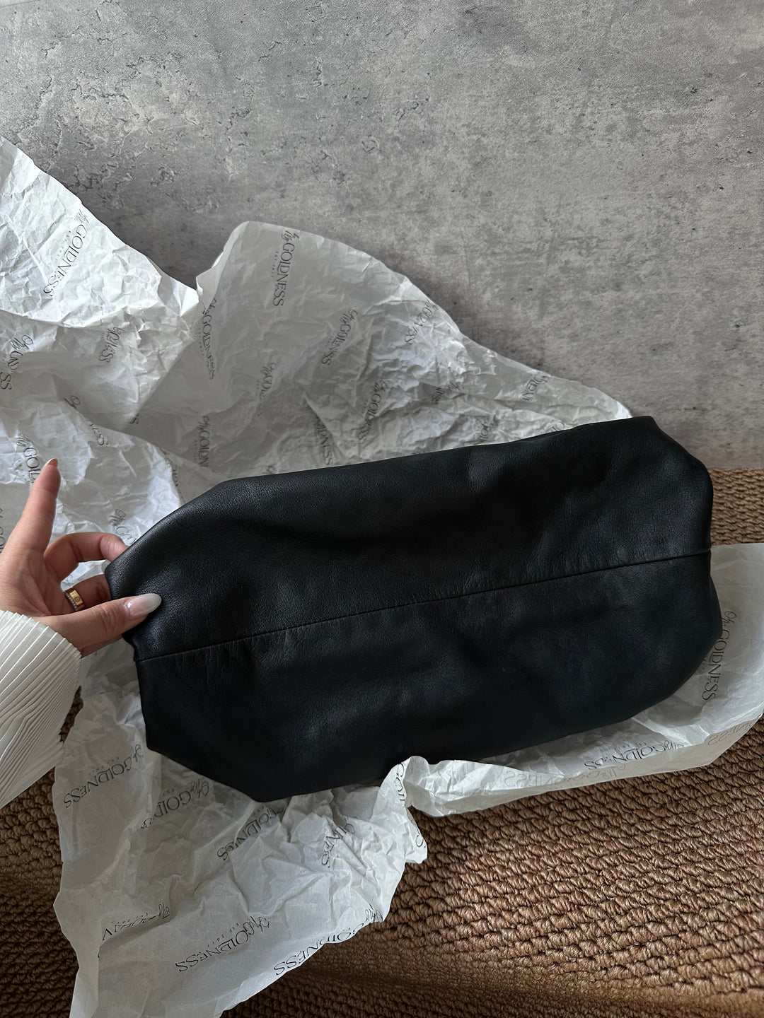 LOEWE Nappa Leather Cloud Bag (Small)｜Timeless Black Charm