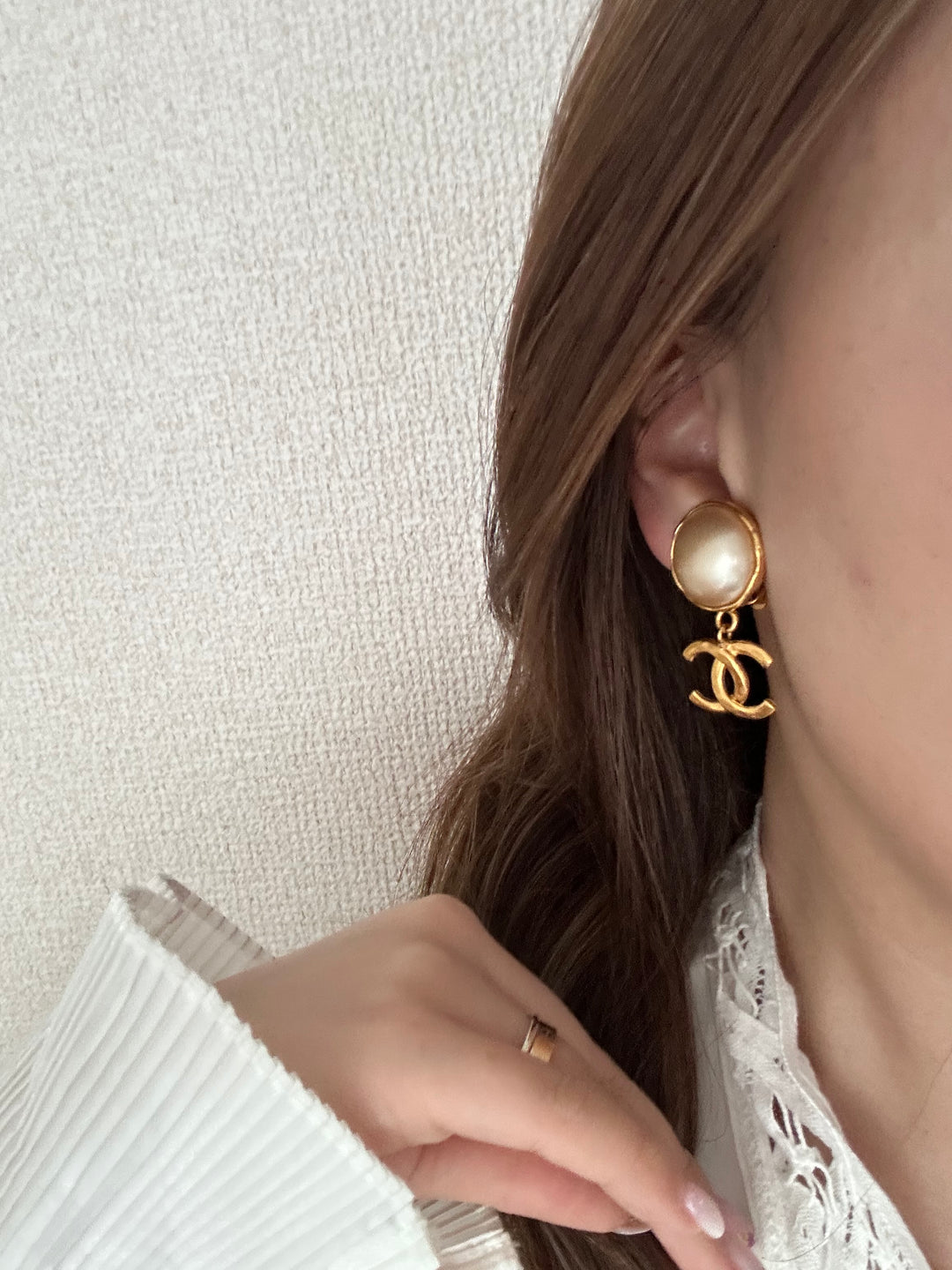 CHANEL Large Pearl CC Drop Clip-On Earrings ✨｜Convertible Vintage Charm