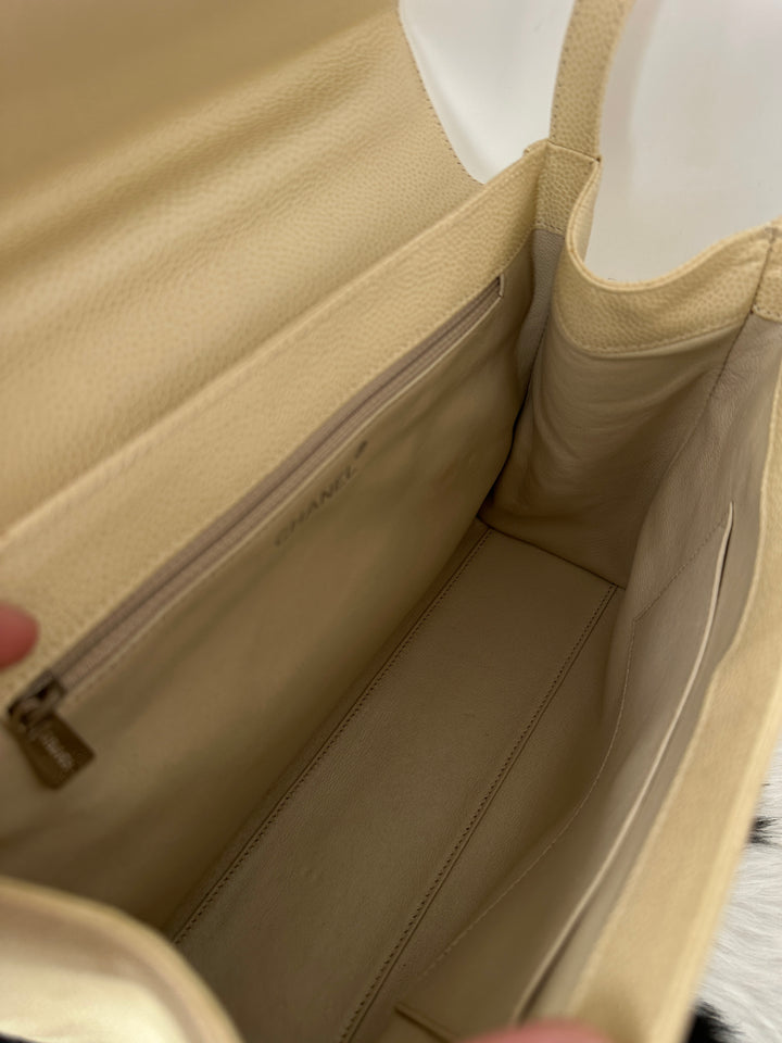 CHANEL Cream Caviar Kelly Shoulder Bag｜Soft Cream Hue × Silver CC Turn Lock × Double-Strap Vintage Elegance 🤍✨👜