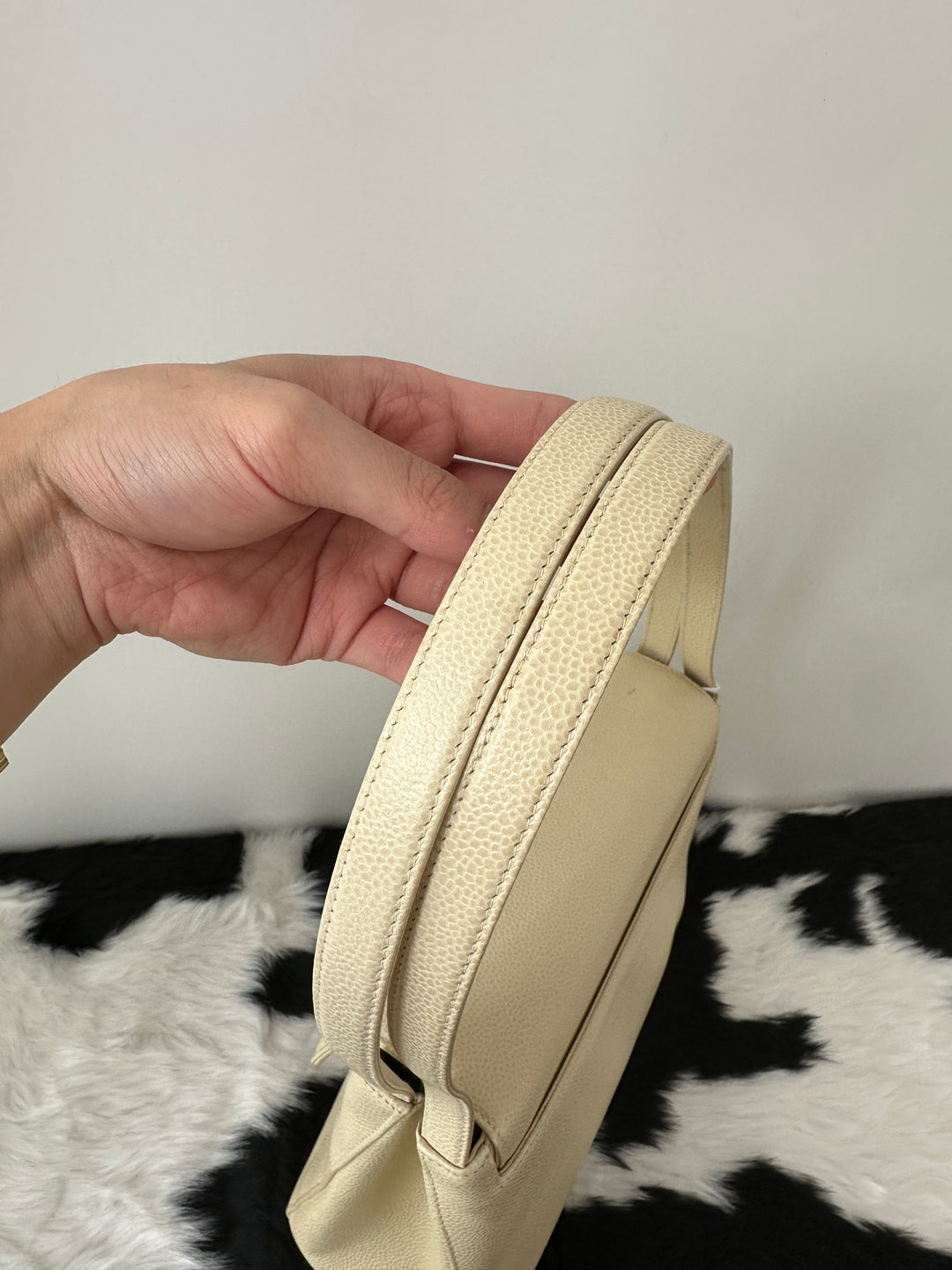 CHANEL Cream Caviar Kelly Shoulder Bag｜Soft Cream Hue × Silver CC Turn Lock × Double-Strap Vintage Elegance 🤍✨👜