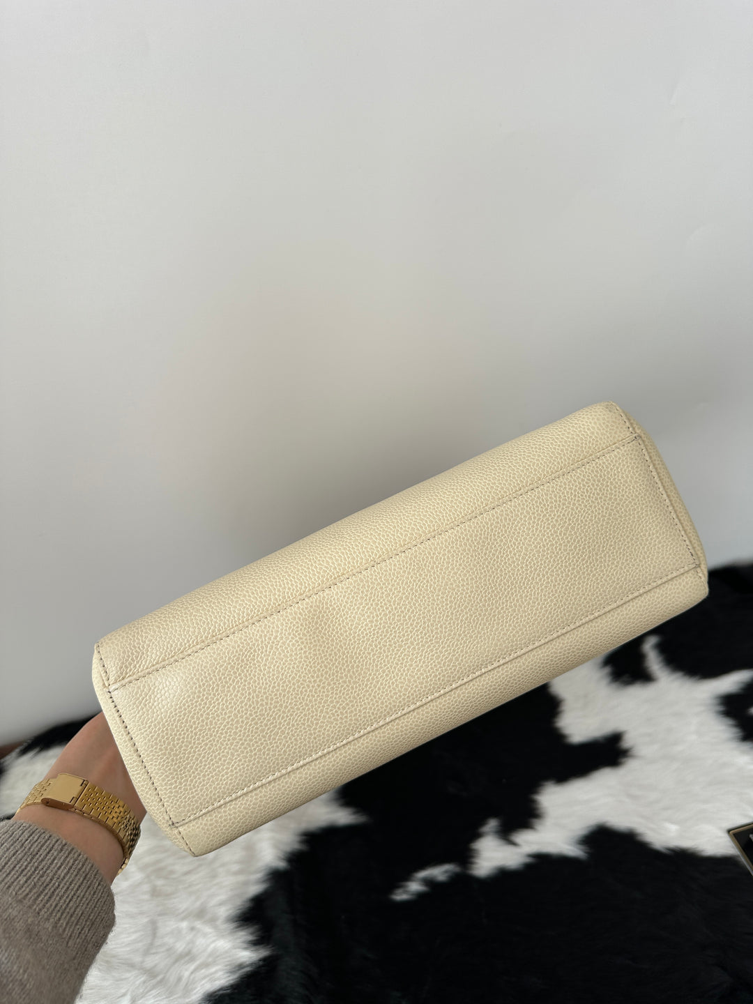 CHANEL Cream Caviar Kelly Shoulder Bag｜Soft Cream Hue × Silver CC Turn Lock × Double-Strap Vintage Elegance 🤍✨👜