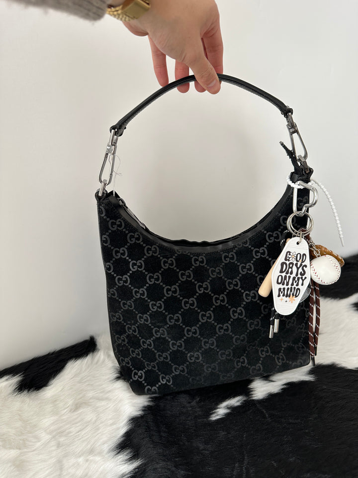 GUCCI So Black Monogram Hobo｜Velvet Shadow GG × Chic All-Black Minimalism × Ultra-Versatile Daily Piece 🖤✨
