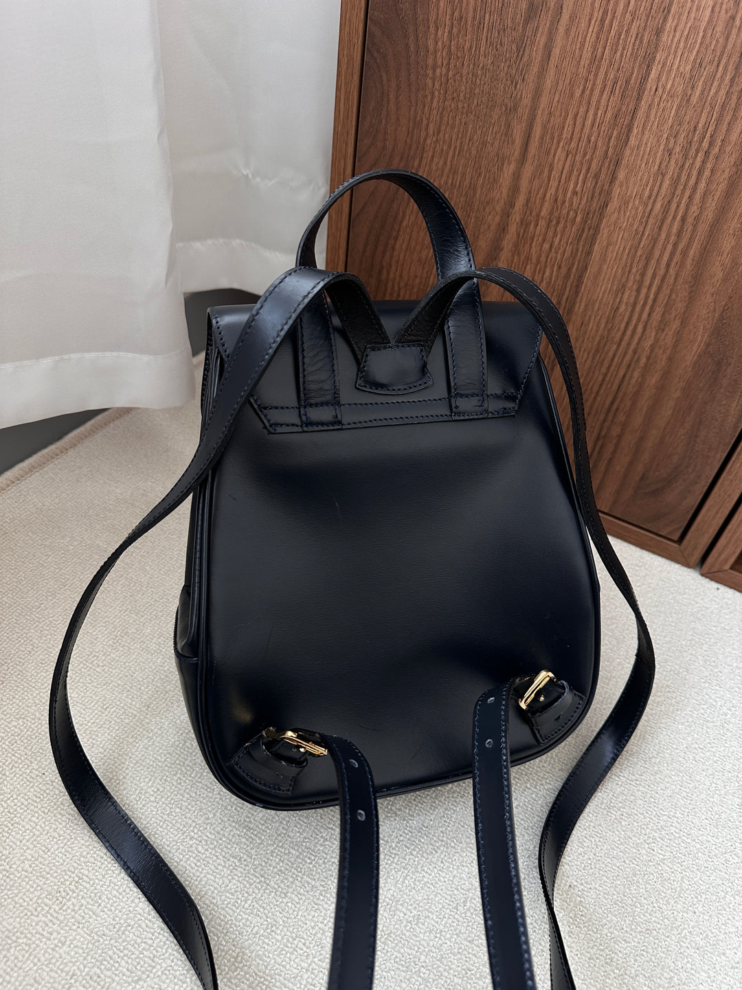 CELINE "Planet" Mini Backpack 🌍✨ Rare Vintage Box Leather