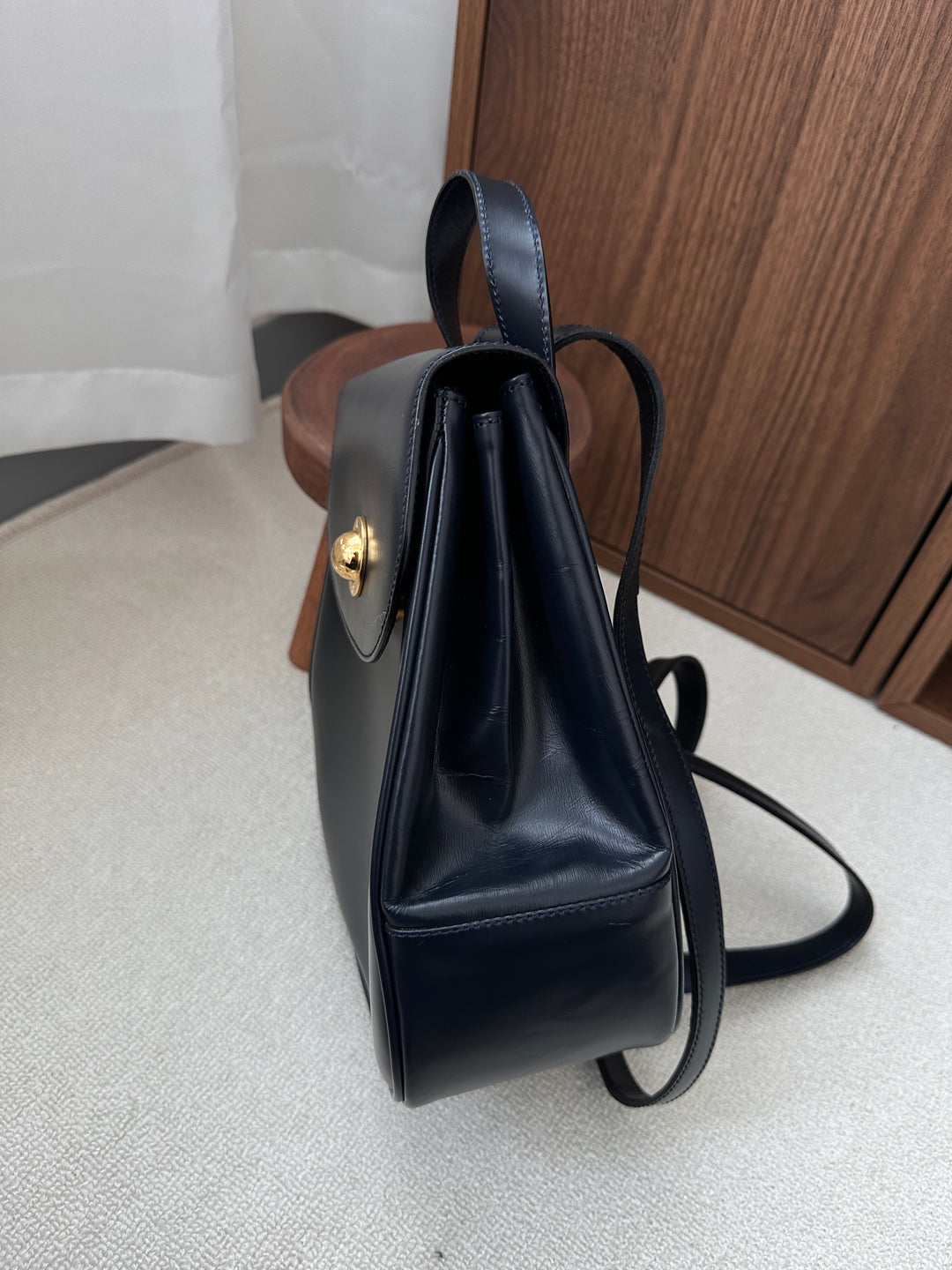 CELINE "Planet" Mini Backpack 🌍✨ Rare Vintage Box Leather