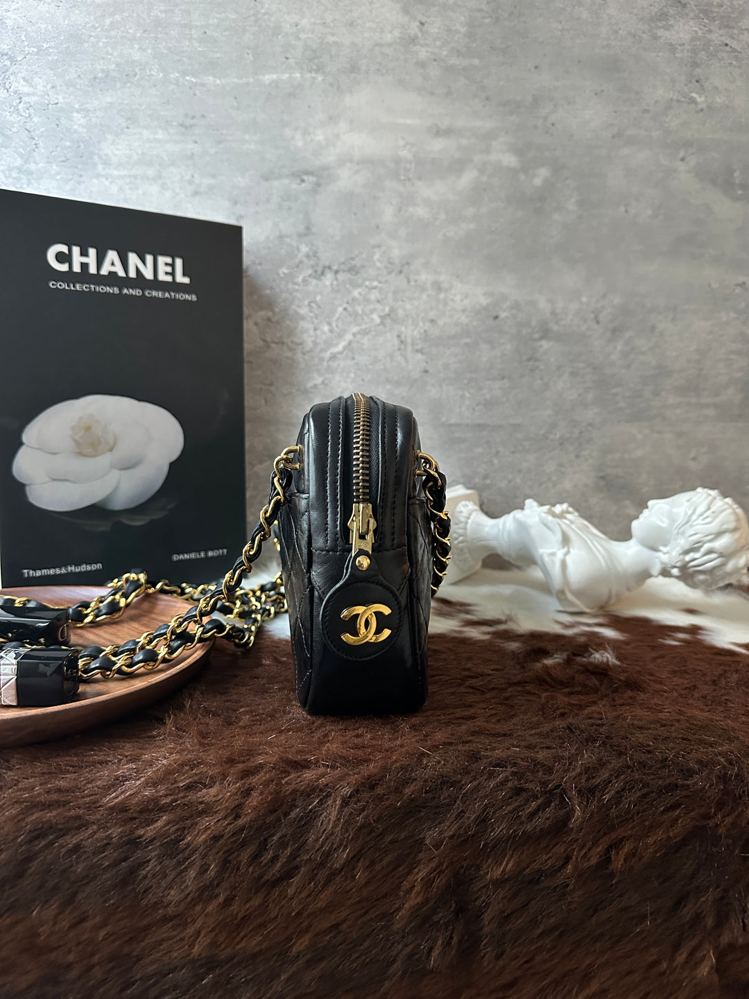 CHANEL Vintage Double Chain Mini Bag 🖤✨｜Quilted Leather × Double Chain × Authenticity Card