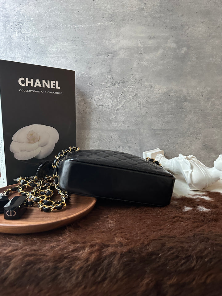 CHANEL Vintage Double Chain Mini Bag 🖤✨｜Quilted Leather × Double Chain × Authenticity Card