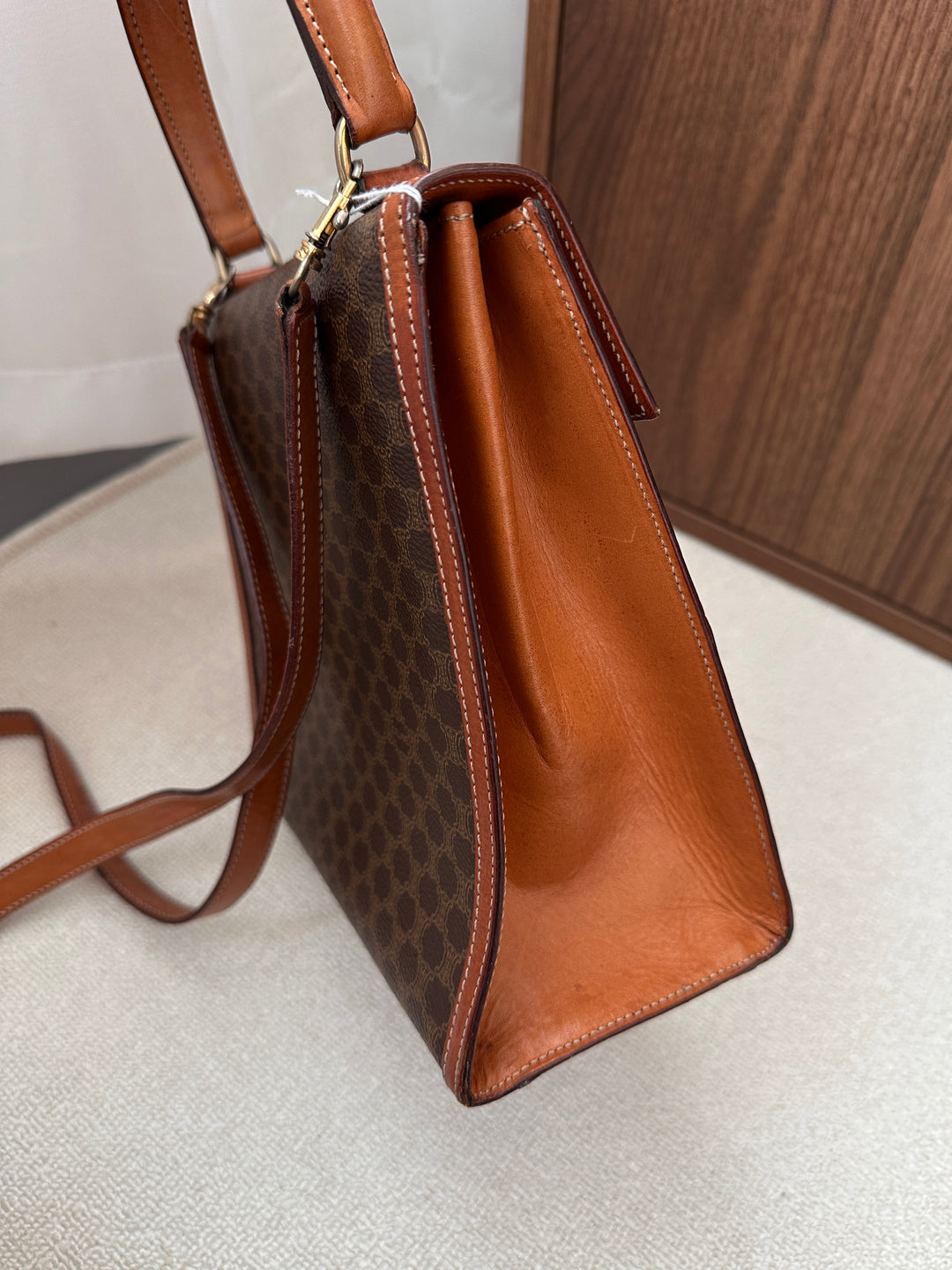 CELINE Vintage Macadam Kelly Bag 🤎 Small with Strap