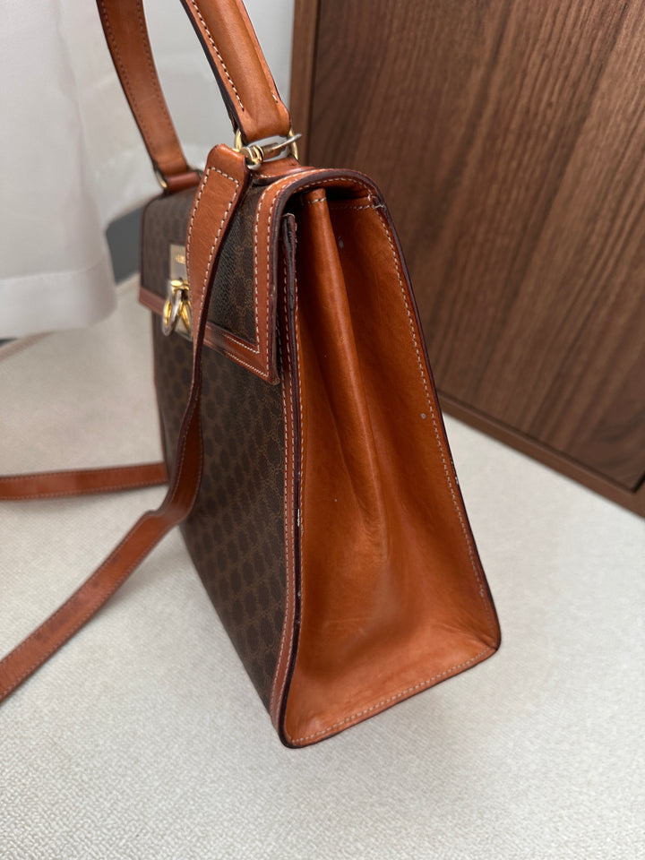 CELINE Vintage Macadam Kelly Bag 🤎 Small with Strap
