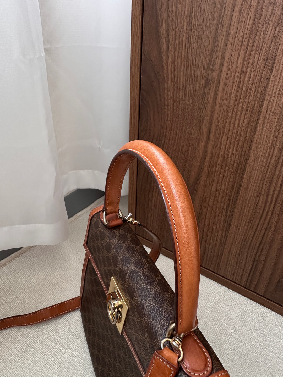CELINE Vintage Macadam Kelly Bag 🤎 Small with Strap