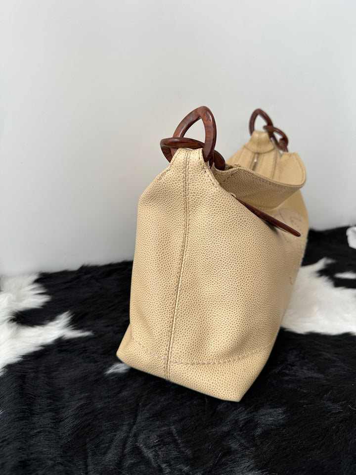 CHANEL CC Small Shoulder Bag 🖤｜Wooden Chain Detail × Caviar Leather × Lightweight Elegance