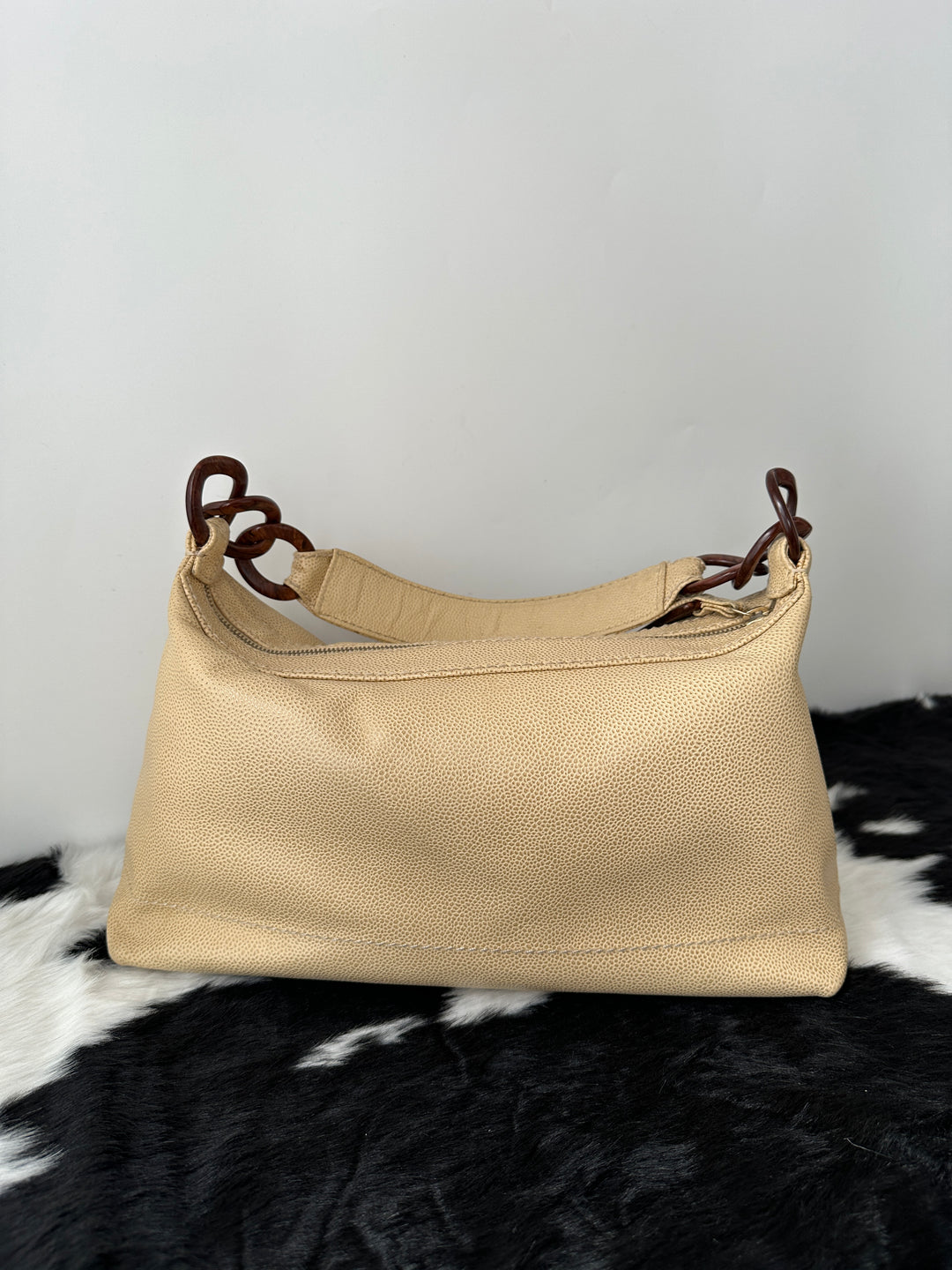 CHANEL CC Small Shoulder Bag 🖤｜Wooden Chain Detail × Caviar Leather × Lightweight Elegance