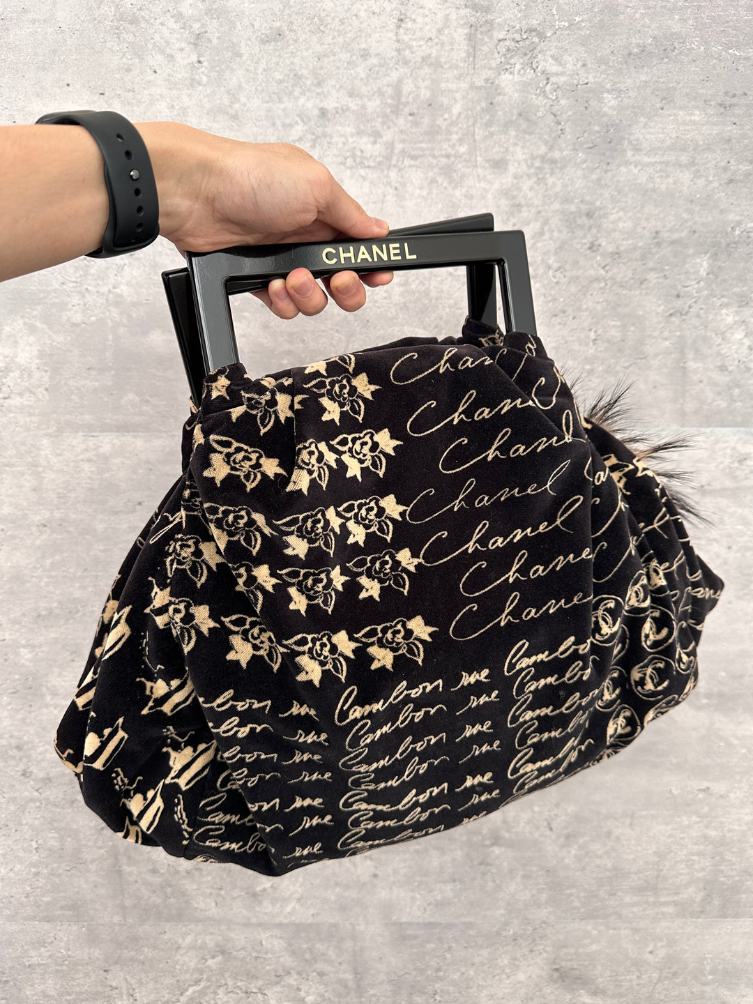 CHANEL Velvet Hand Bag 🖤