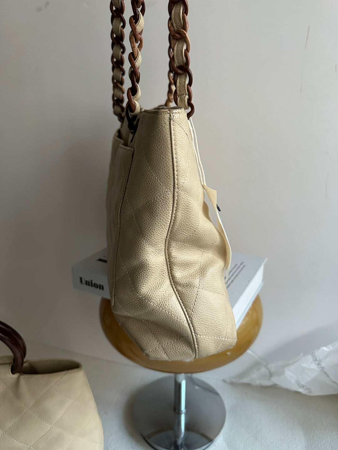 Chanel Woodgrain CC Caviar Tote 🤎 | Autumn Elegance, Everyday Ease