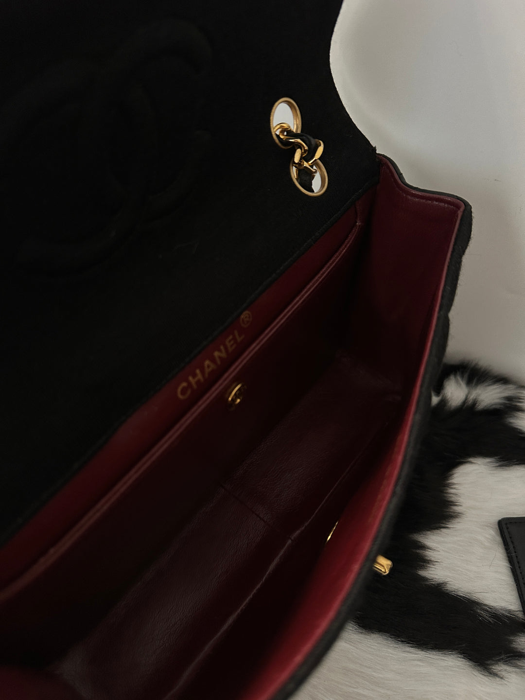 "Chanel “Fabric × Leather Classic Flap” ✨ | 1989 Vintage Icon + Removable Babe Pouch "