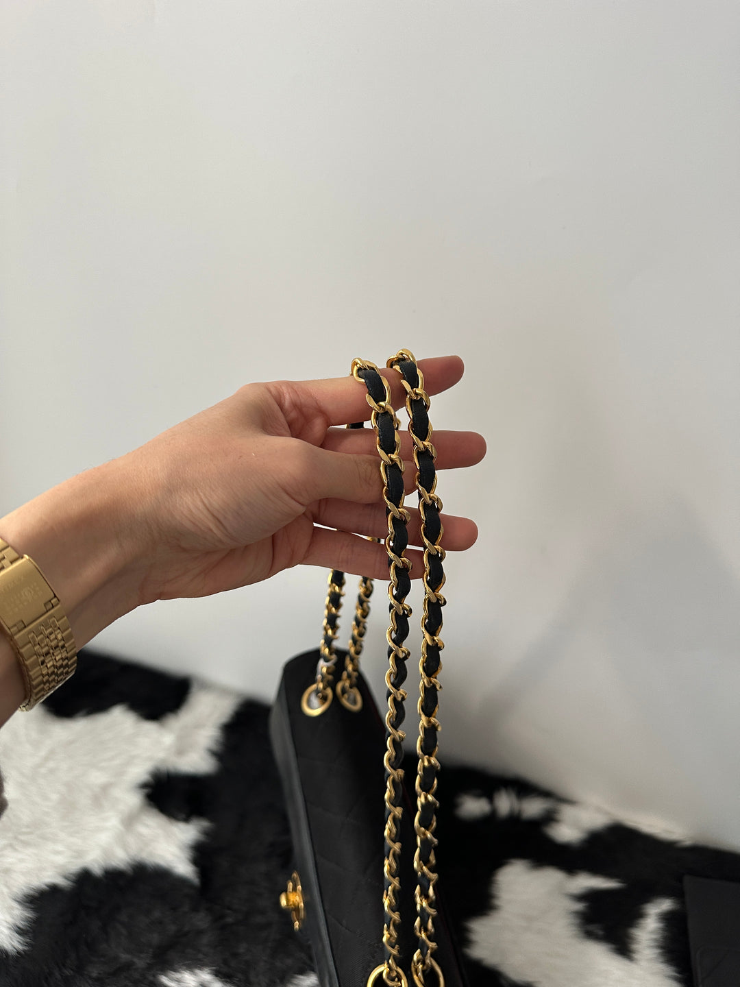 "Chanel “Fabric × Leather Classic Flap” ✨ | 1989 Vintage Icon + Removable Babe Pouch "