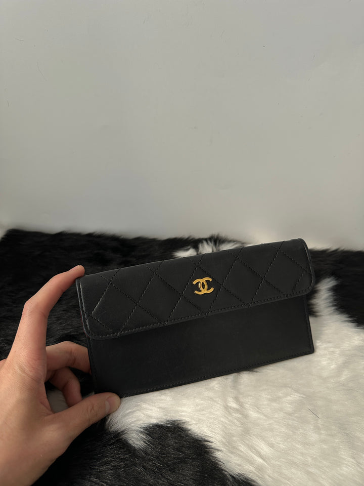 "Chanel “Fabric × Leather Classic Flap” ✨ | 1989 Vintage Icon + Removable Babe Pouch "