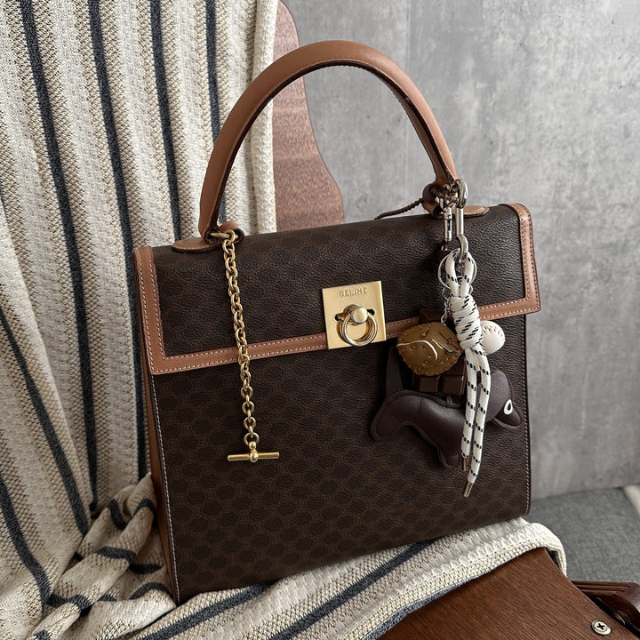 CELINE Vintage Macadam Kelly Bag 🤎