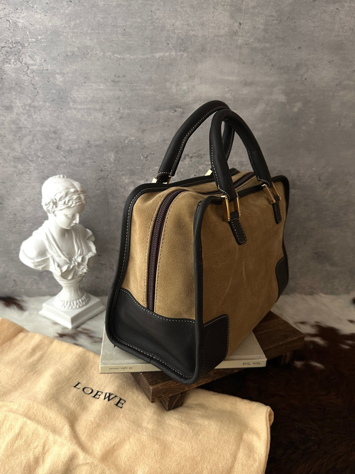 LOEWE Amazona Suede Bag 🤎🖤｜Teddy Bear Tones × Suede Leather × Full Set