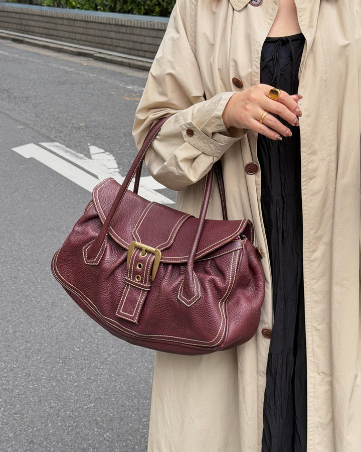 Celine Chocolate Stitch Hobo Bag ❤️🤎｜Baguette-Like Shape × Supple Calfskin × Spacious Everyday Carry
