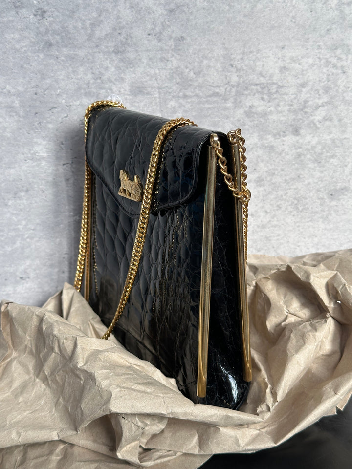 CELINE Crocodile Leather Horse Carriage Chain Bag ✨｜Rare, Elegant & Collectible Icon