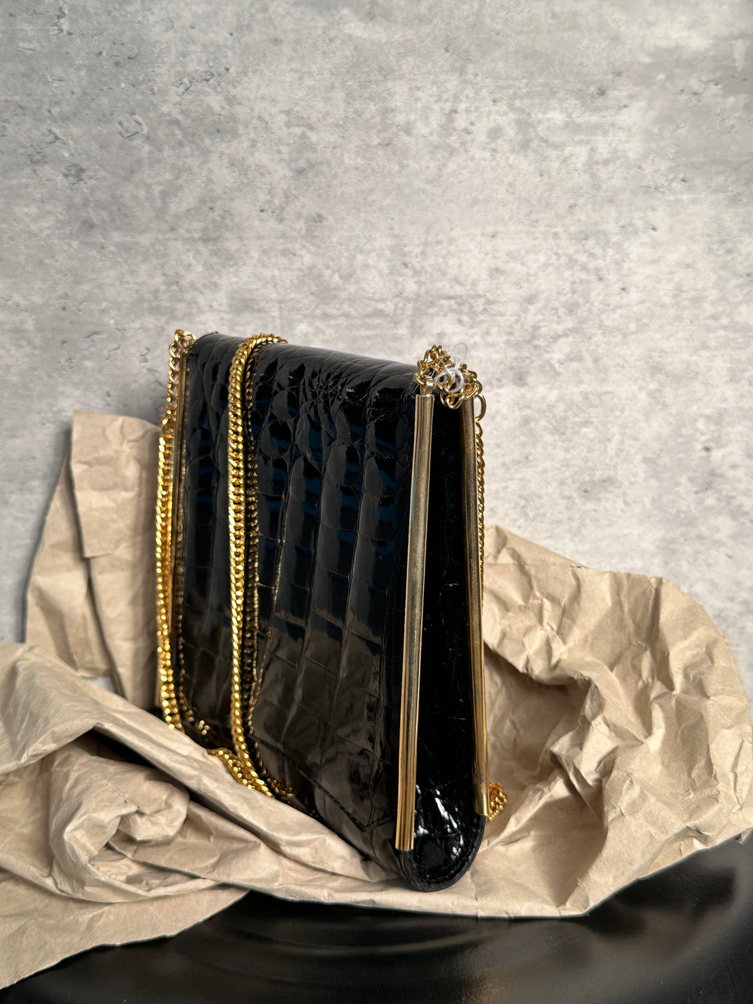 CELINE Crocodile Leather Horse Carriage Chain Bag ✨｜Rare, Elegant & Collectible Icon