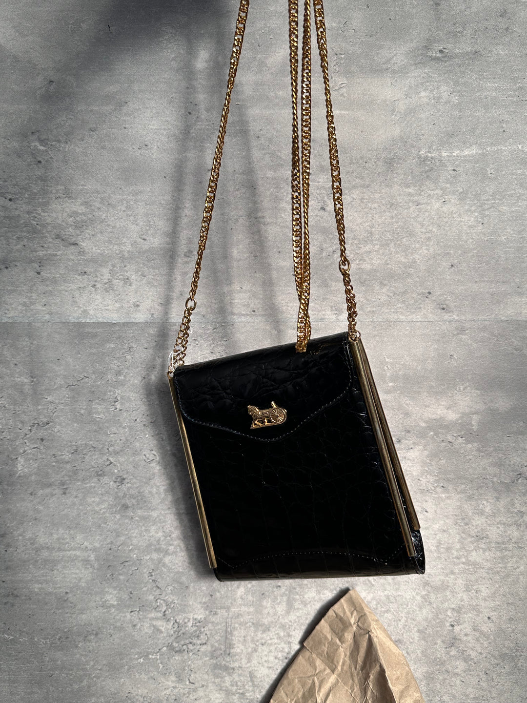 CELINE Crocodile Leather Horse Carriage Chain Bag ✨｜Rare, Elegant & Collectible Icon