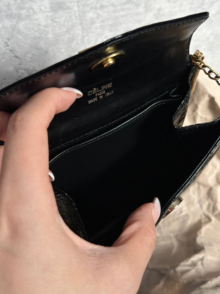 CELINE Crocodile Leather Horse Carriage Chain Bag ✨｜Rare, Elegant & Collectible Icon
