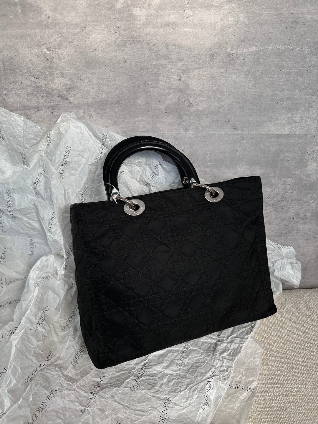 DIOR Lady Dior Black Nylon Tote with Silver Hardware 🖤｜Lightweight, Iconic & Timeless