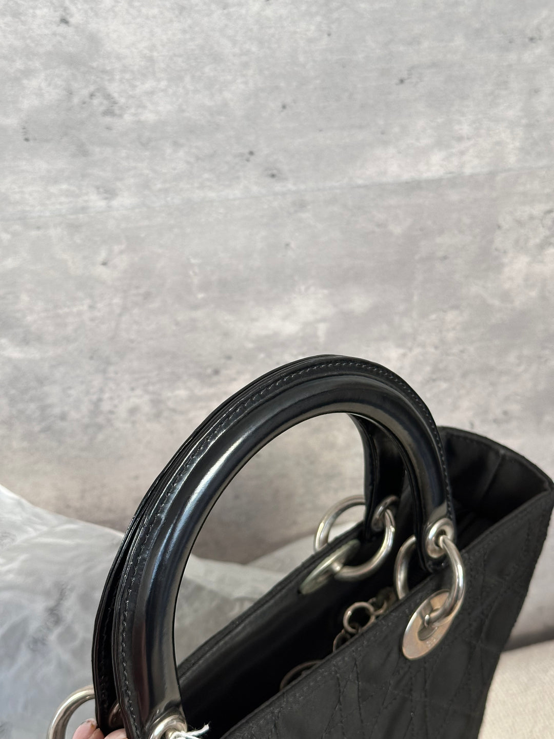 DIOR Lady Dior Black Nylon Tote with Silver Hardware 🖤｜Lightweight, Iconic & Timeless