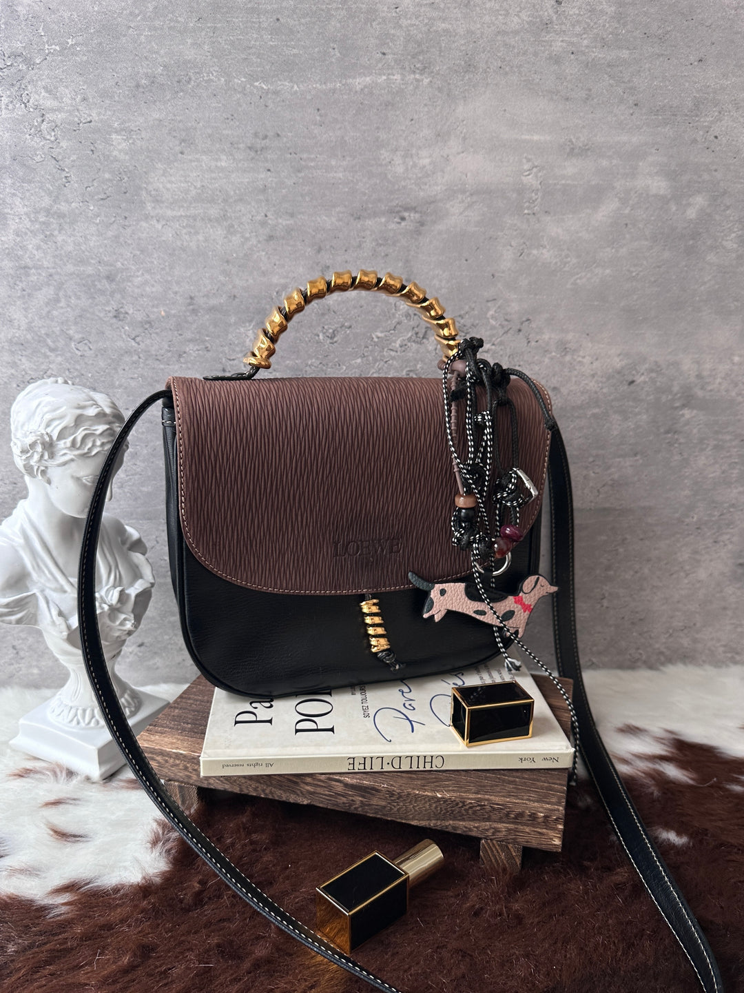 Loewe Half Moon Mini Kelly Bag 🖤｜Rare Mini Size｜Original Strap｜Collector’s Handle