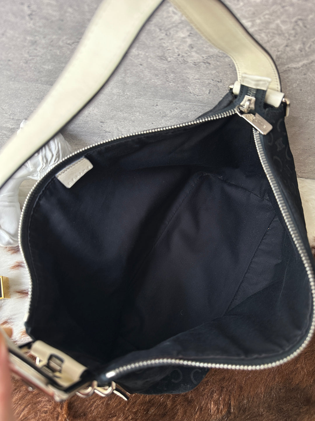 Celine Monogram Hobo Bag 🖤🤍｜Full Set Included｜Underarm &amp; Crossbody｜Black and White Contrast
