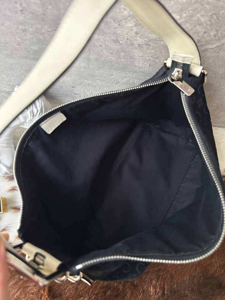 Celine Monogram Hobo Bag 🖤🤍｜Full Set Included｜Underarm &amp; Crossbody｜Black and White Contrast
