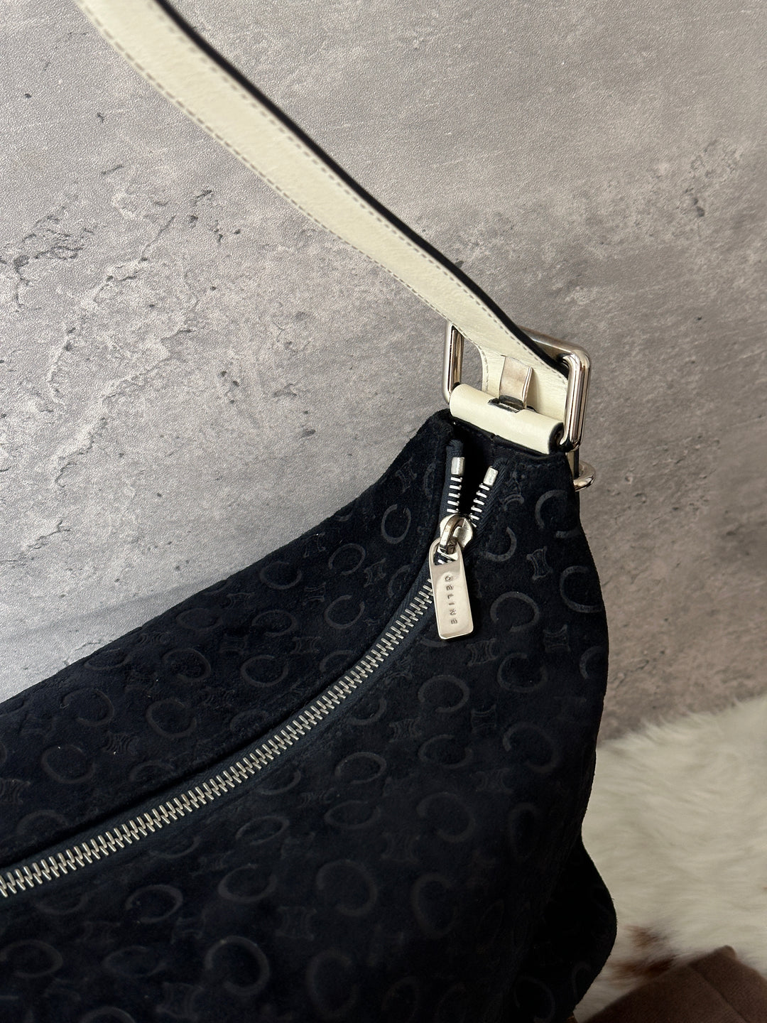 Celine Monogram Hobo Bag 🖤🤍｜Full Set Included｜Underarm &amp; Crossbody｜Black and White Contrast