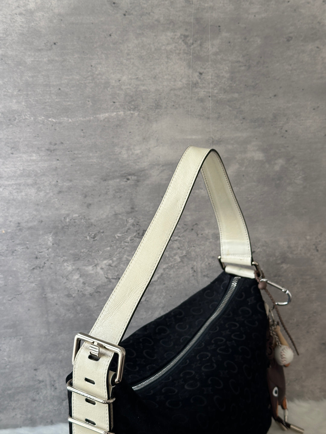 Celine Monogram Hobo Bag 🖤🤍｜Full Set Included｜Underarm &amp; Crossbody｜Black and White Contrast