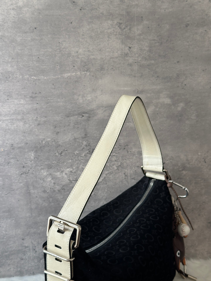 Celine Monogram Hobo Bag 🖤🤍｜Full Set Included｜Underarm &amp; Crossbody｜Black and White Contrast
