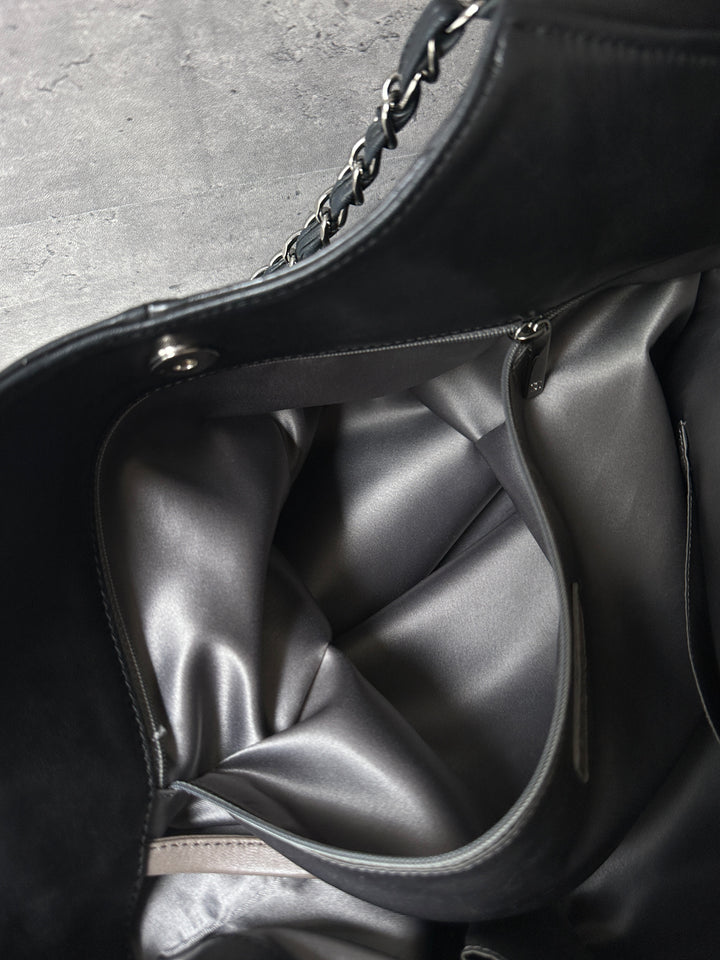 CHANEL Patchwork Leather Tote Bag 🖤✨｜Mixed Leather Textures × Oversized CC Logo × Spacious Capacity