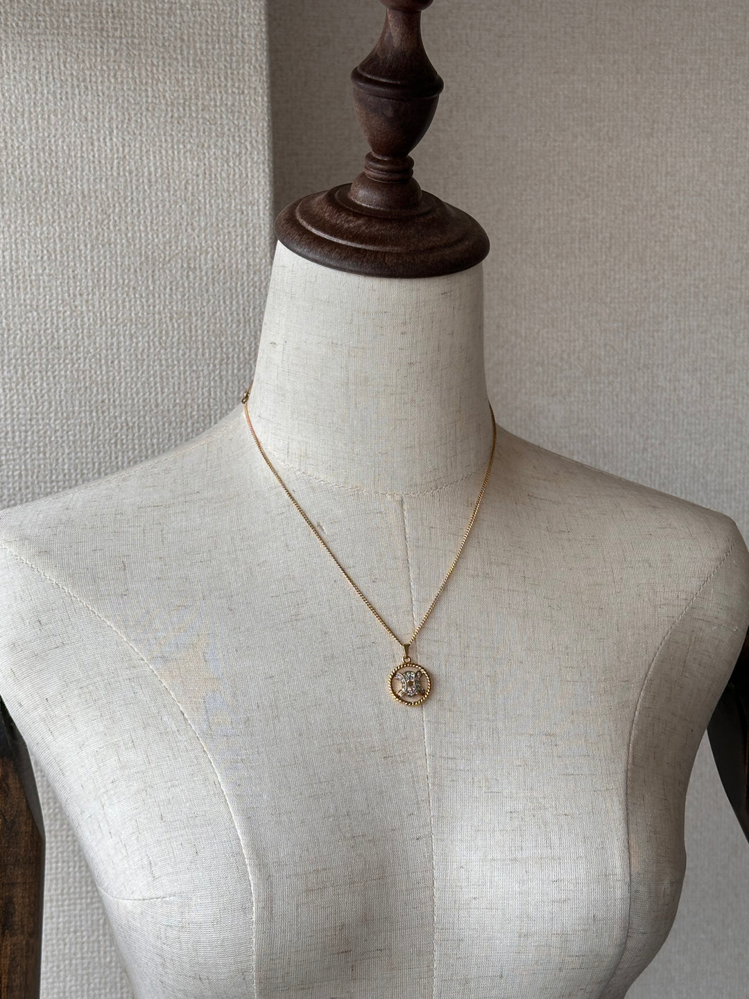 CELINE Triomphe Crystal Medallion Necklace（Gold）｜Iconic Heritage ✨🤍