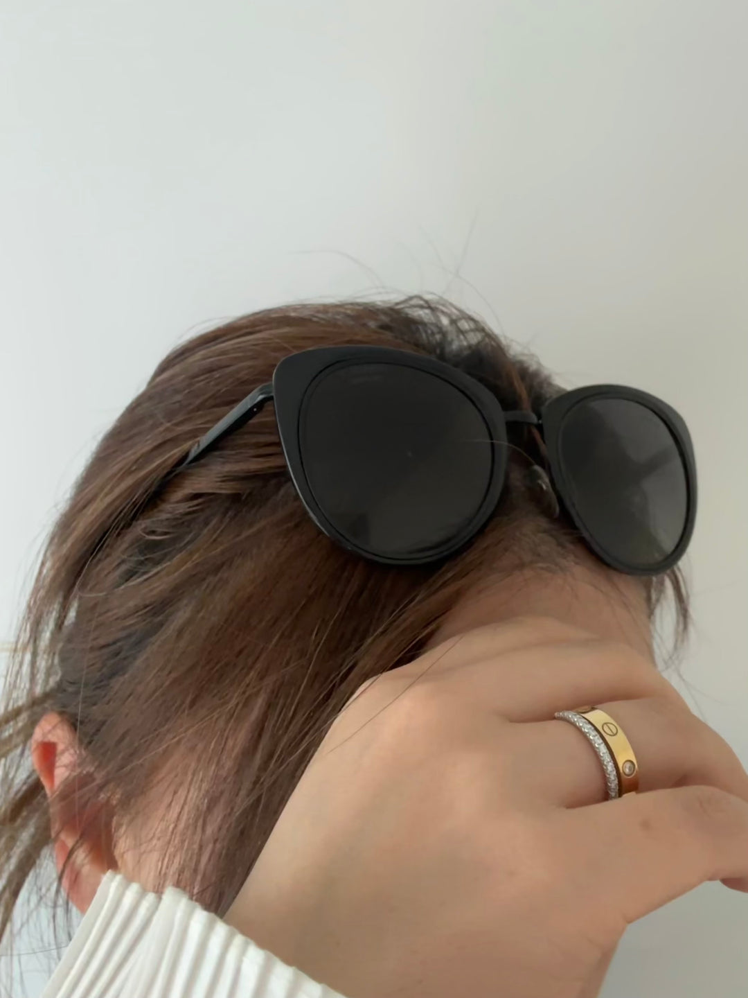 CHANEL CC Cat-Eye Sunglasses（Black）｜Minimalist Chic 🖤🤍