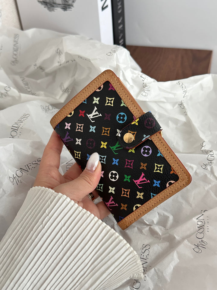 LOUIS VUITTON Multicolore Monogram Wallet（Black × Multicolor）｜Takashi Murakami Collaboration 🌈✨