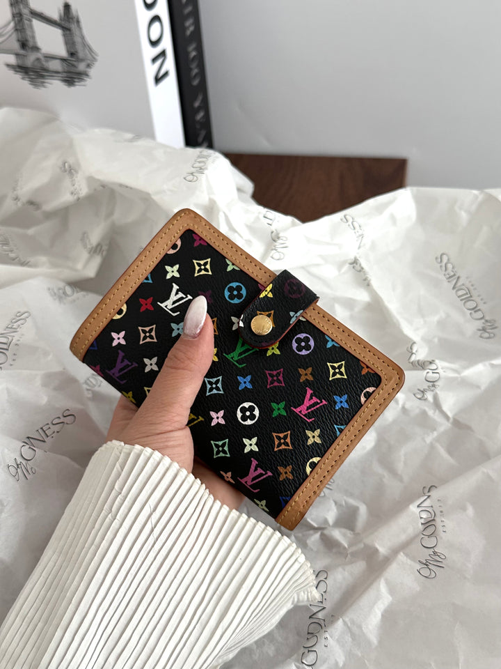 LOUIS VUITTON Multicolore Monogram Wallet（Black × Multicolor）｜Takashi Murakami Collaboration 🌈✨
