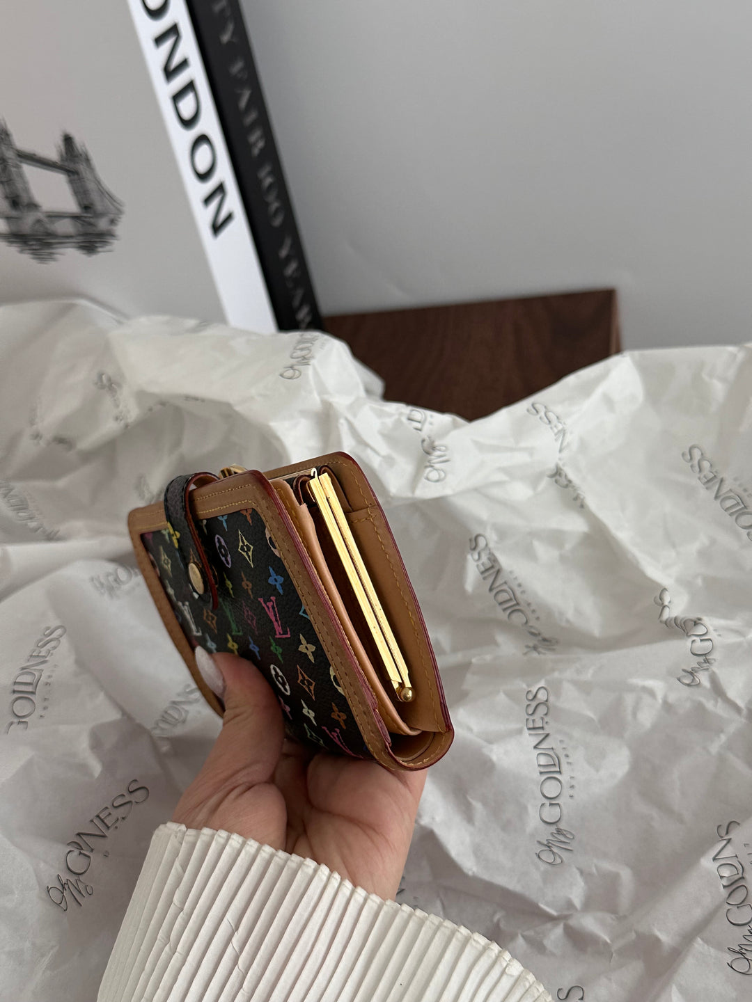 LOUIS VUITTON Multicolore Monogram Wallet（Black × Multicolor）｜Takashi Murakami Collaboration 🌈✨