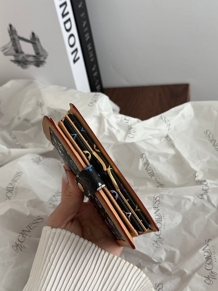 LOUIS VUITTON Multicolore Monogram Wallet（Black × Multicolor）｜Takashi Murakami Collaboration 🌈✨
