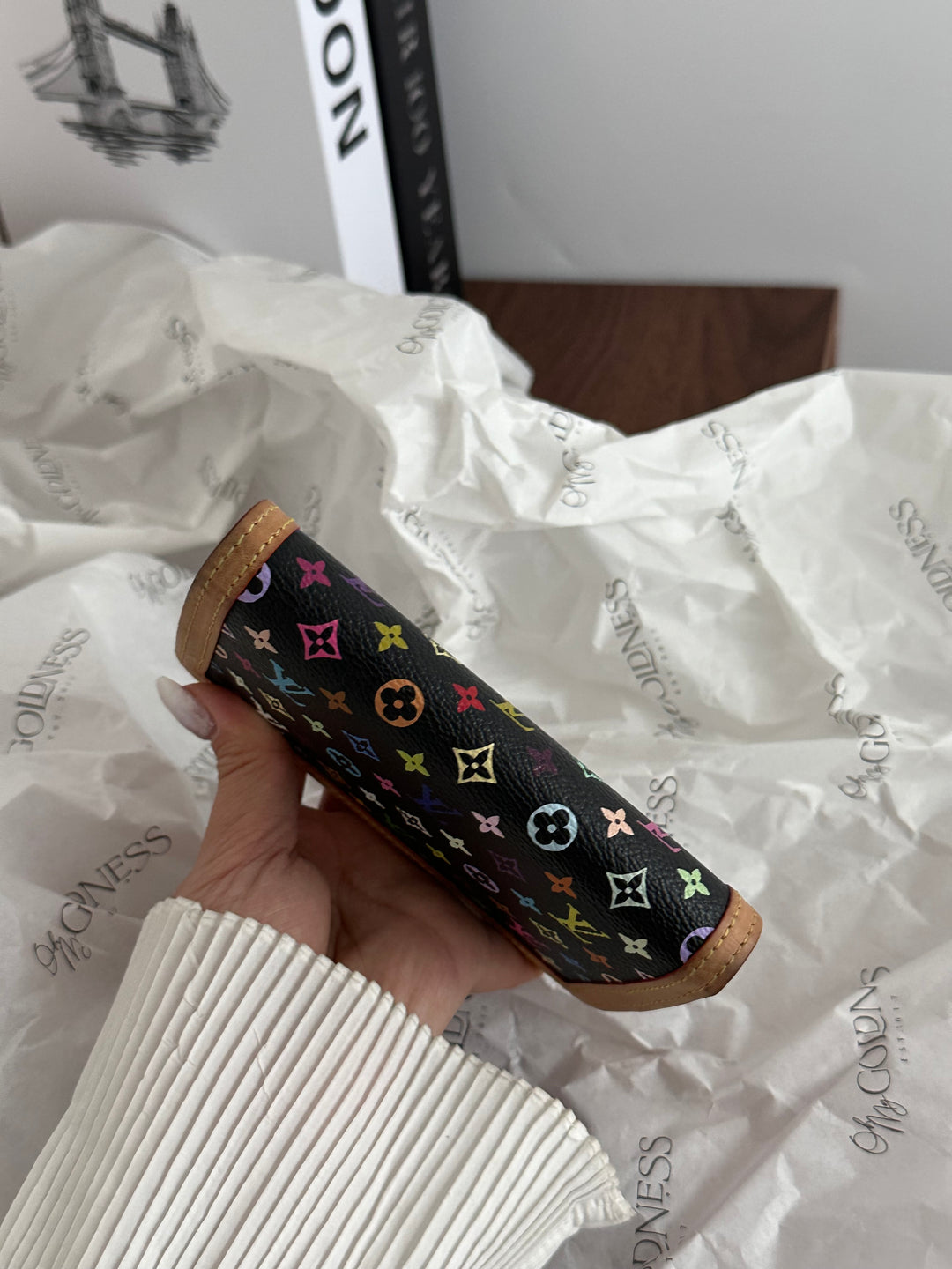 LOUIS VUITTON Multicolore Monogram Wallet（Black × Multicolor）｜Takashi Murakami Collaboration 🌈✨
