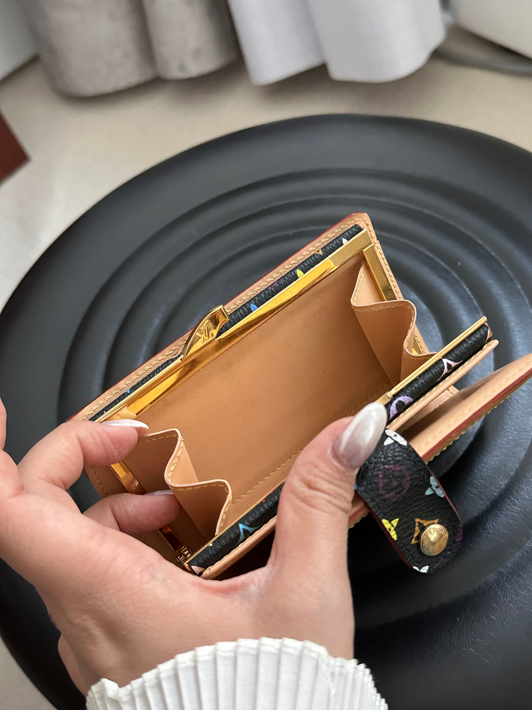 LOUIS VUITTON Multicolore Monogram Wallet（Black × Multicolor）｜Takashi Murakami Collaboration 🌈✨