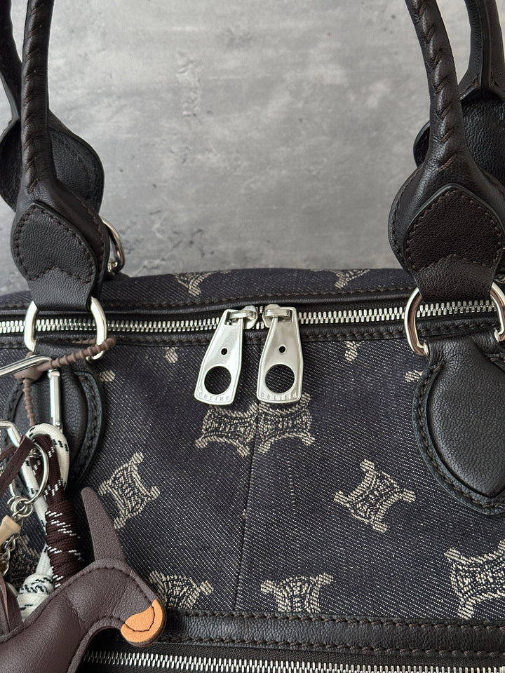Celine Vintage Monogram Denim Tote Bag 🤎｜Oversized Silhouette × Retro Monogram × Laptop-Friendly Capacity